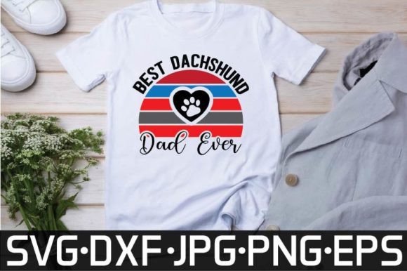 Best Dachshund Dad Ever Svg Design