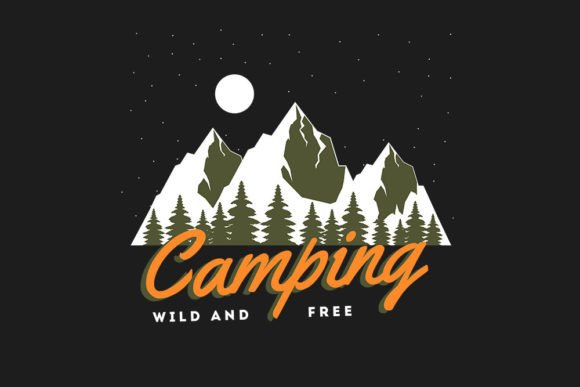 Camping Retro Style Wild Free Nature Graphics