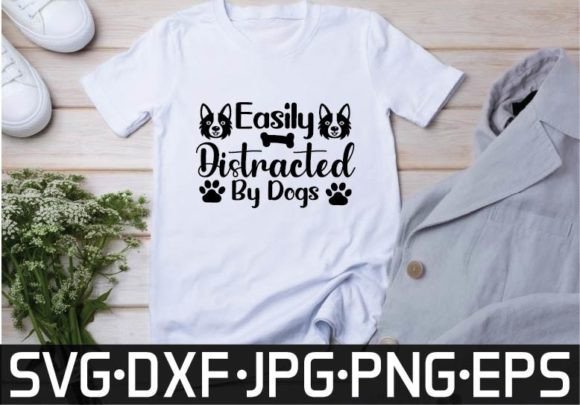 Easily Distracted by Dogs SVG Design
