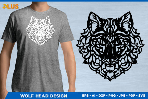 Head of Wolf T Shirt Design: Graphics for Wild Creativity