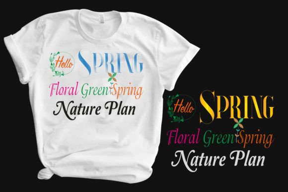 Hello Spring Floral Green Spring Nature Graphics