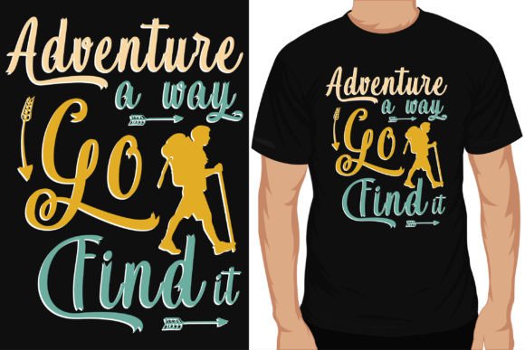 Hiking Typography Tshirt Design Graphics