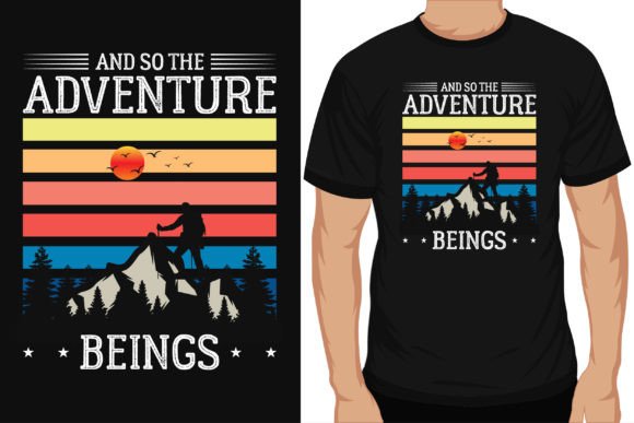 Mountain Hiking Adventures Tshirt Design Graphics
